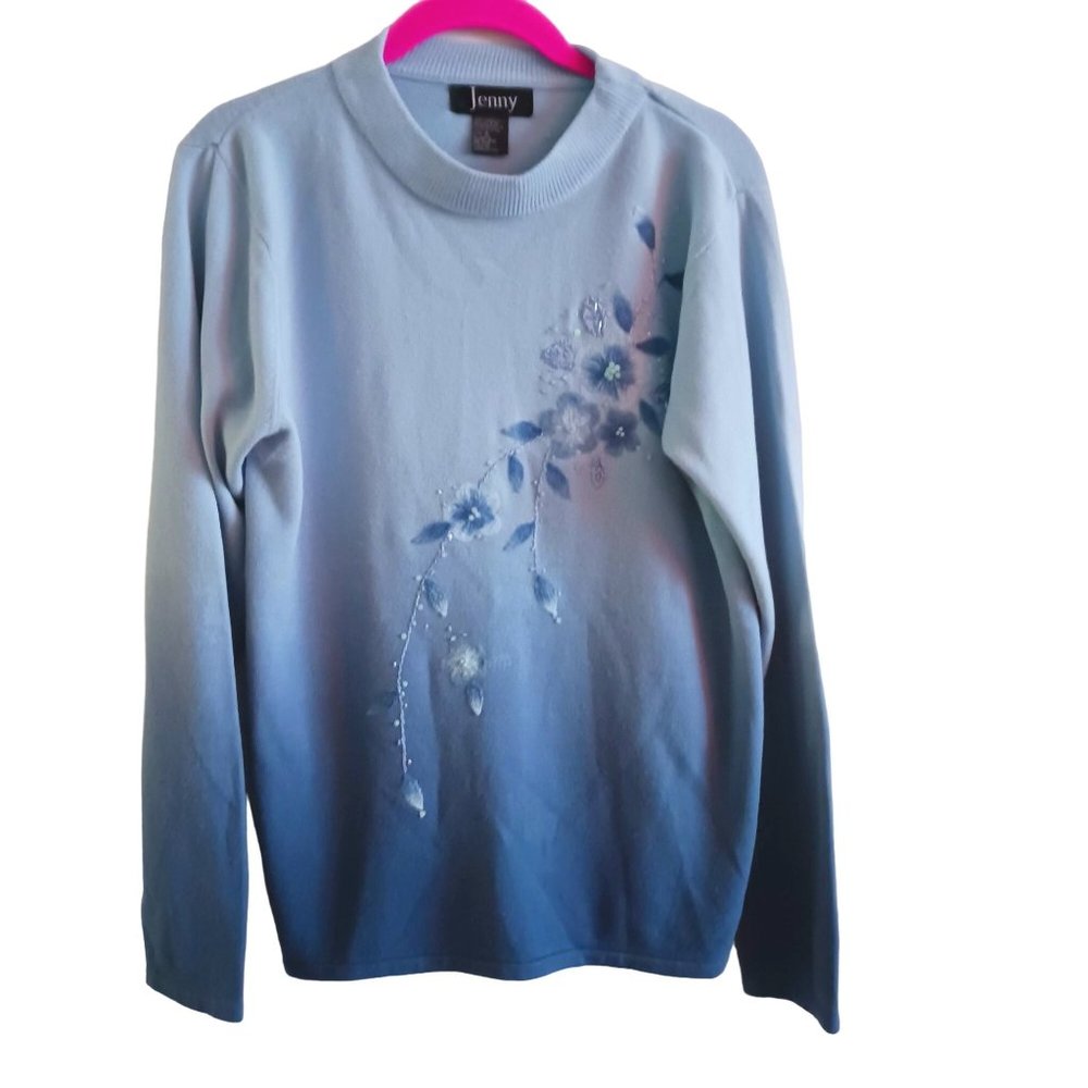 Jenny sweater.  Blue.  Size small.   Women's.